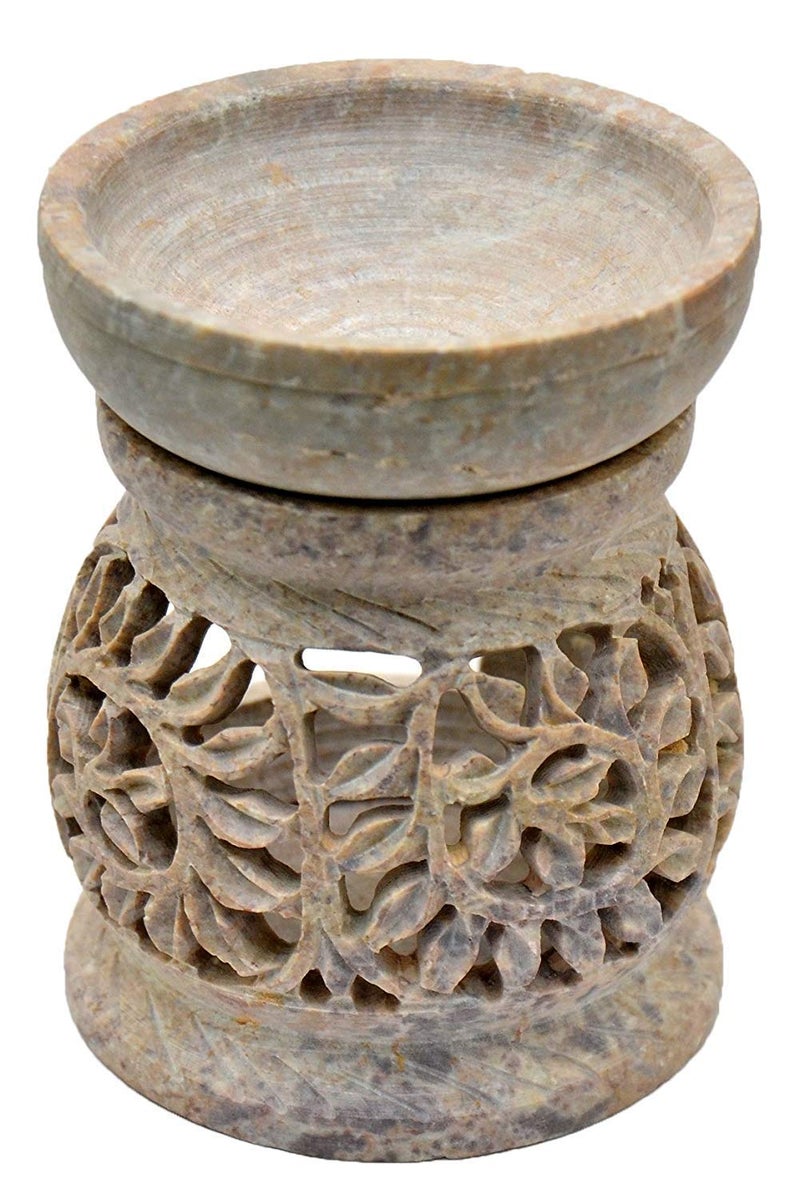 Nirvana Class NIRMAN Handmade Stone Aroma Burner Oil Diffusers Home Decor (Leaf) - Image 1